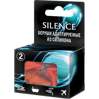 Адаптируемые беруши SILENCE из силикона, 2 шт.Адаптируемые беруши SILENCE из силикона, 2 шт. SILENCE; Китай