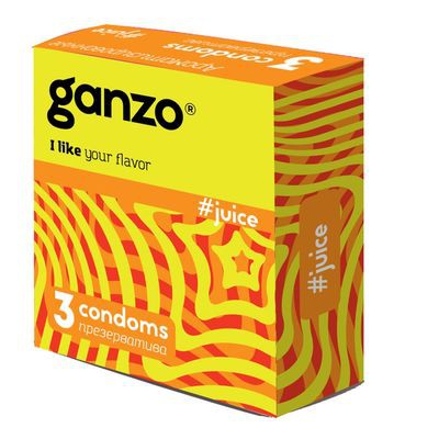 Презервативы GANZO JUICE, No3 (Ароматизированные, 3шт. в упак.)Презервативы GANZO JUICE, No3 (Ароматизированные, 3шт. в упак.) Ganzo; Великобритания