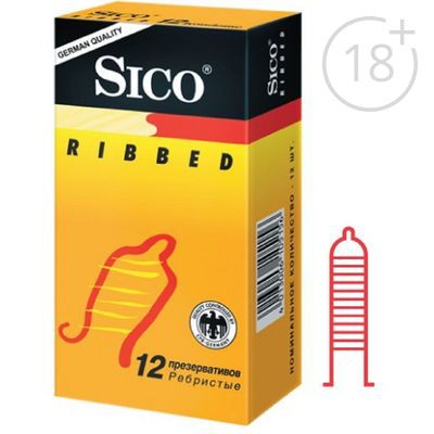 Презервативы Sico RIBBED ребристые 12 шт. Sico; Германия;