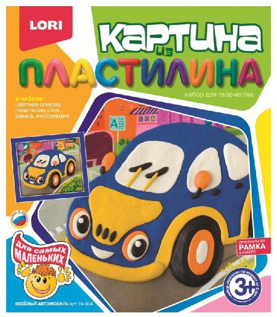LORI Картина из пластилина Веселый автомобиль - 94,25 руб