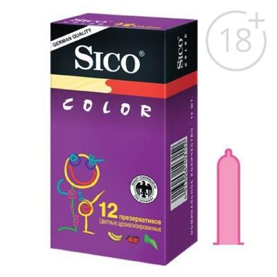 Презервативы Sico COLOR цветные ароматизированные 12 шт. Sico; Германия