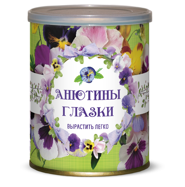 Цветок В Банке Анютины Глазки 87 руб