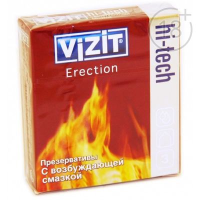 Презервативы VIZIT HI-TECH Erection с возбуждающей смазкой 3 шт.Презервативы VIZIT HI-TECH Erection с возбуждающей смазкой 3 шт. Vizit; Германия