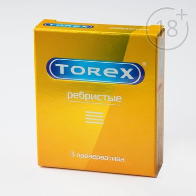 Презервативы Torex Ребристые, упаковка 3 шт Torex; Россия