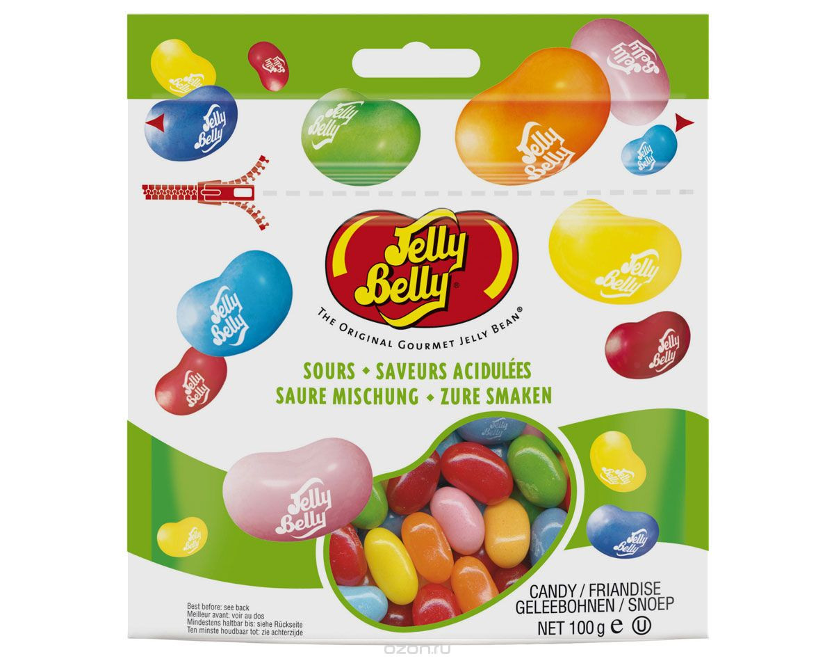 Jelly Belly кислые фрукты 100 gr   166	рублей