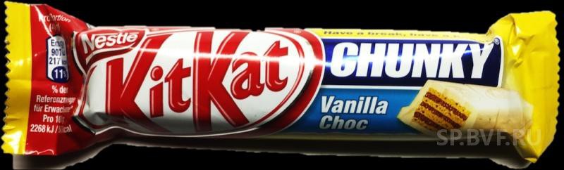 Вафельный Батончик KitKat Chunky White Vanilla 40 gr. 37	рублей