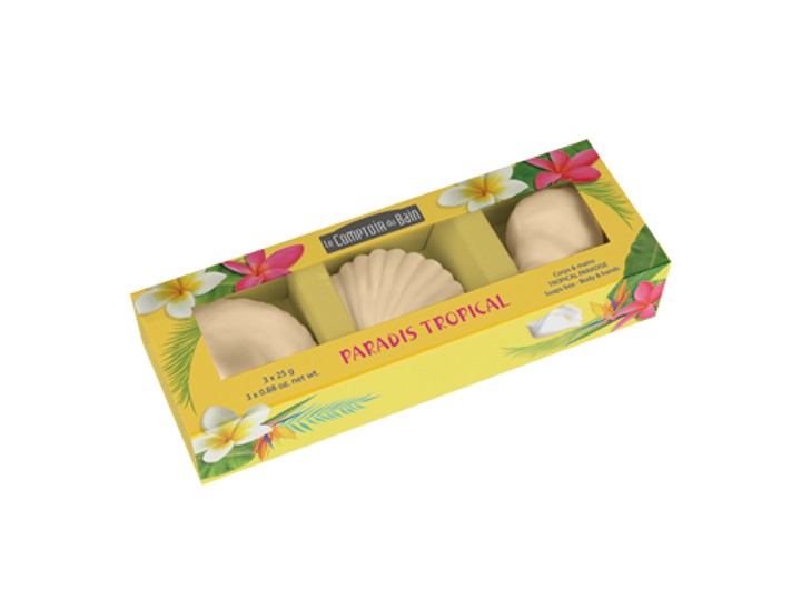   .  Le Comptoir du Bain Coffret Savons Solides Paradis Tropical 3x25g.    . 385.jpg