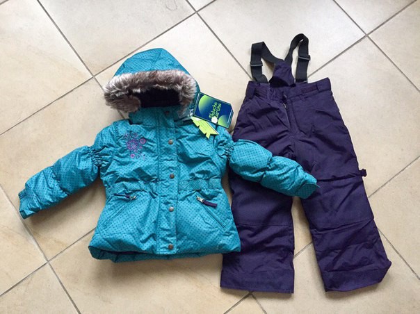 Теплый зимний мембранный комплект Peluche et Tartine (Канада) цвет Aquamarine. Размеры 3 (98+6), 4 (104+6), 5 (110+6), 6 (116+6), 7 (122+6), 8 (128+6). Цена 4650 р.