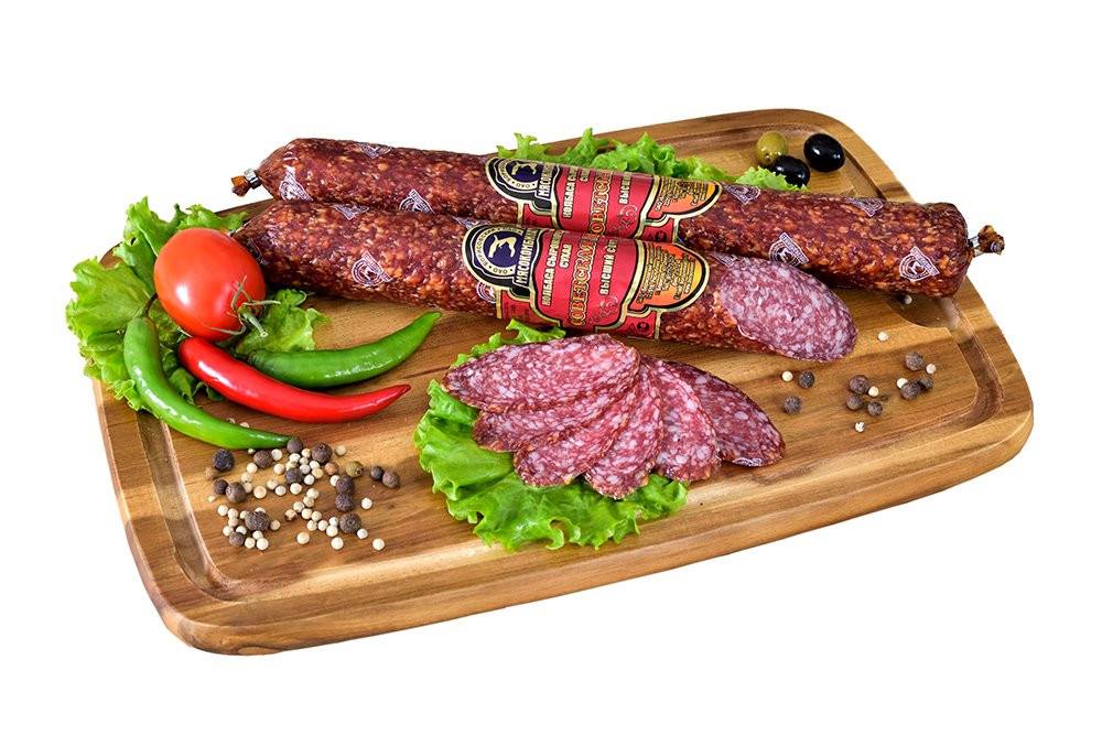 Колб. изд. с/к мясное салями. Колбаса 