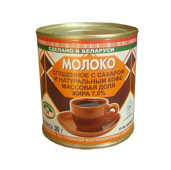 Молоко сгущ. с сахаром и натуральным кофе 7% жирн. Глубокое	цена	85	руб