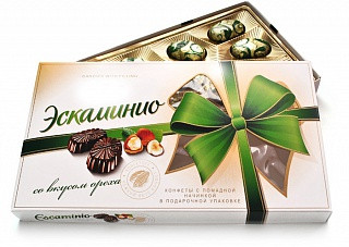 Конфеты ЭСКАМИНИО 141г (1/9шт)(Спартак)(в под.кор.) цена	102	руб