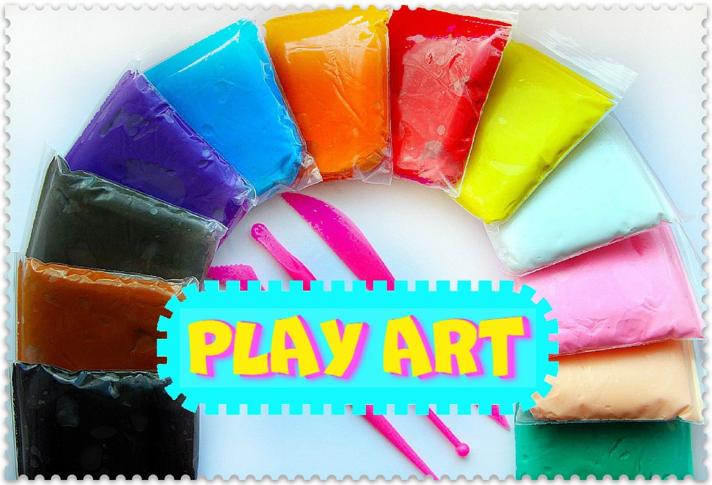 3D пластилин «PLAY ART». АНАЛОГ P*LA*Y DO! Упаковка 12пакетов разных цветов 150руб.