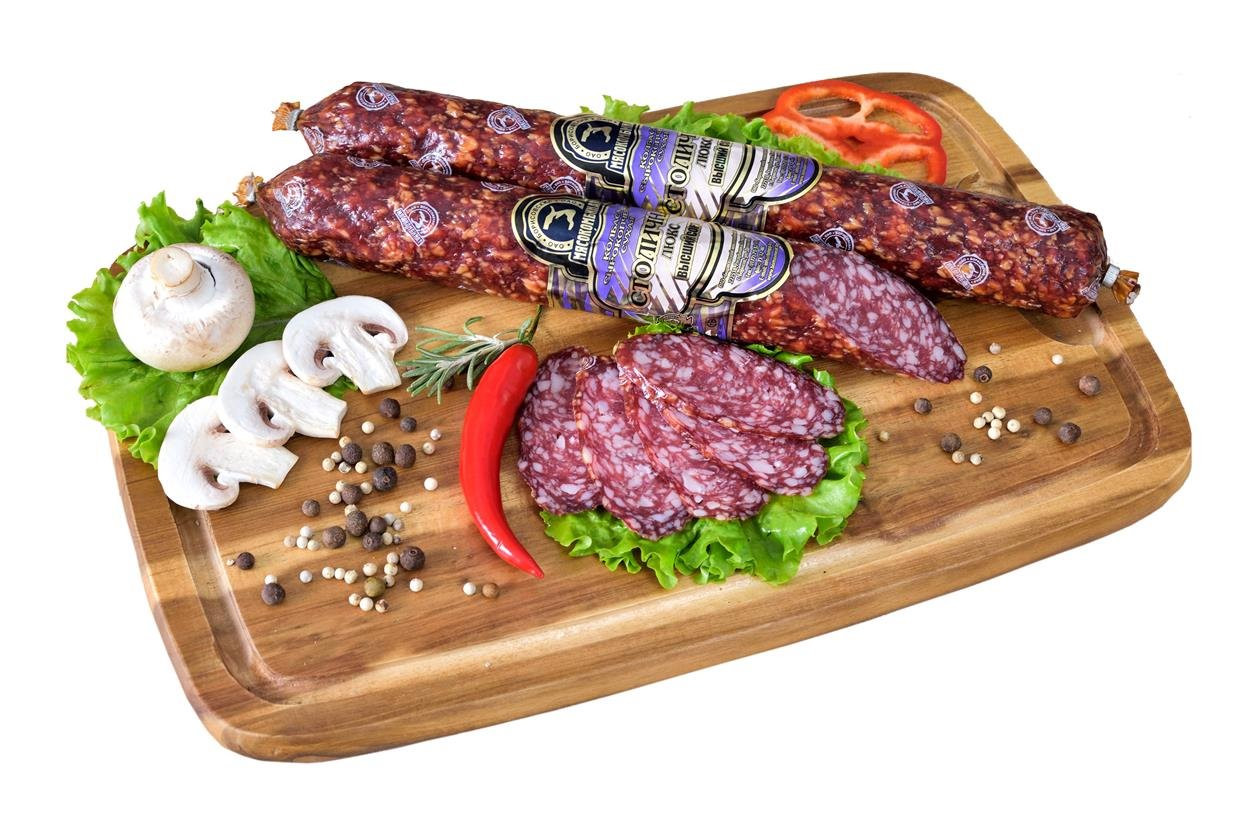 Колб. изд. с/к мясное салями. Колбаса 