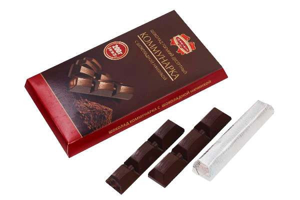 Шоколад КОММУНАРКА С ШОКОЛАДНОЙ начинкой 200г (1/17шт) (Коммунарка) 127	руб