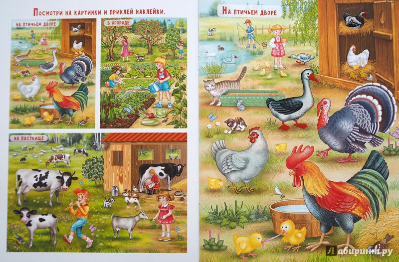 В деревне. Книжка с многоразовыми наклейками,1.jpg