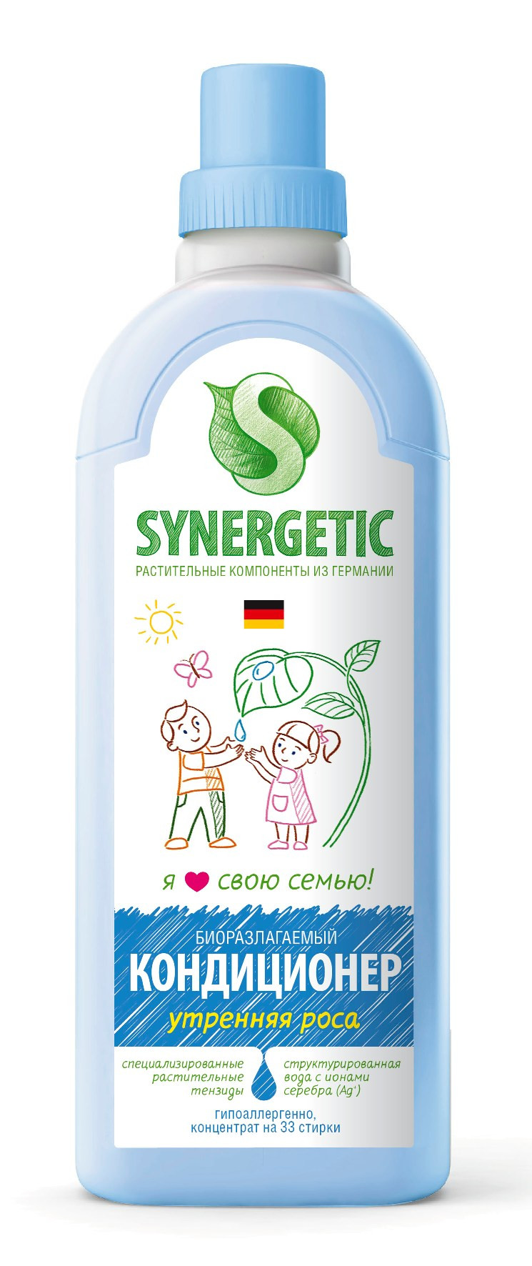 НОВИНКА! 258229 Synergetic Кондиционер для белья УТРЕННЯЯ РОСА , 1 л - 120 руб