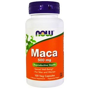 Now Foods, Мака, 500 мг, 100/250 вегетарианских капсул