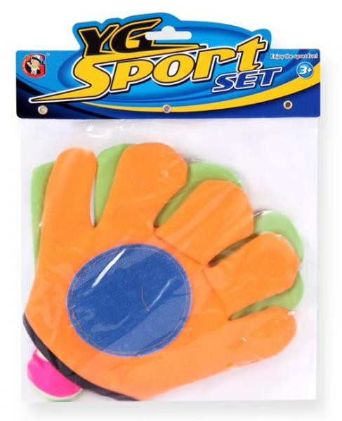 YG Sport YG-13I Игра на открытом воздухе Мячеловка в пакете (мяч, перчатка-липучка 24см - 2шт.) - 155,08 руб