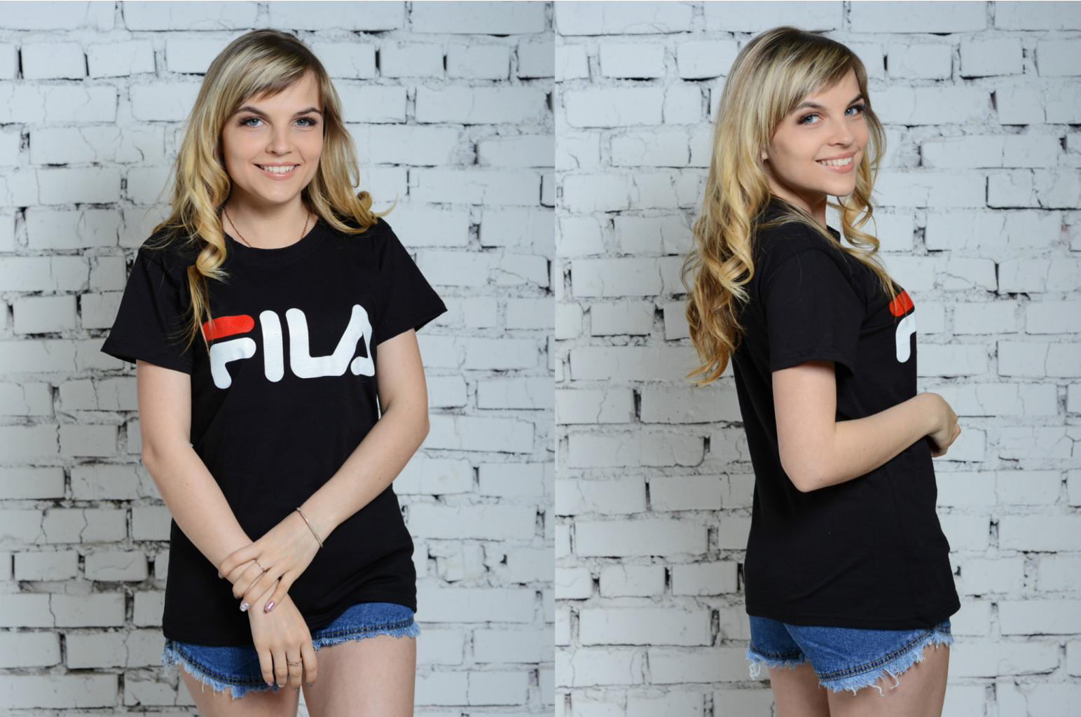 Футболка Женская 1501 FILA Черная - 250 р..jpg