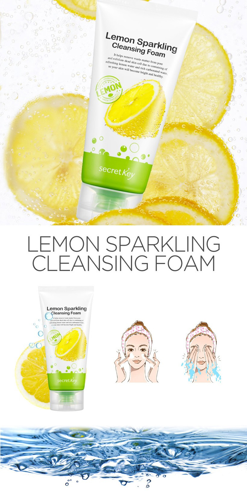 !  Lemon Sparkling Cleansing Foam       350  800  