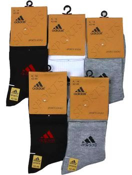 МУЖСКИЕ НОСКИ ADIDAS A14 ХЛОПОК 39руб
