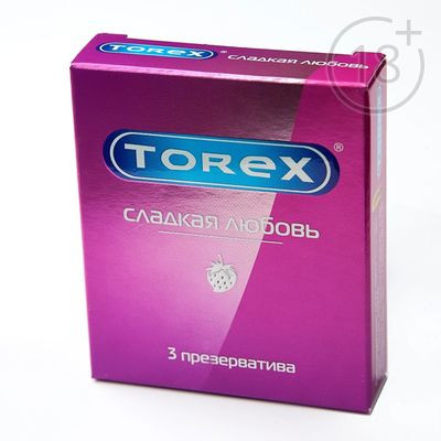 Презервативы «Torex» Сладкая любовь, 3 шт Torex; Россия; См. на упаковке; В боксе 60 наборов. Арт.: 1103748 56.87 руб