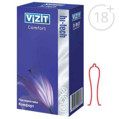Презервативы VIZIT HI-TECH Comfort комфорт оригинальной формы 12 шт. Vizit; Германия; 12,5 см × 6,5 см × 3,5 см; В боксе 4 набора. Арт.: 1817855 333.83 руб