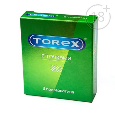 Презервативы «Torex» С точками, 3 шт Torex; Россия; См. на упаковке; В боксе 60 наборов. Арт.: 1103752 56.87 руб