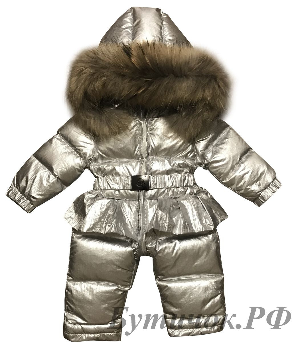 М. 273 Комбинезон слитный Moncler серебро юбочка (металлик) 5499 руб.