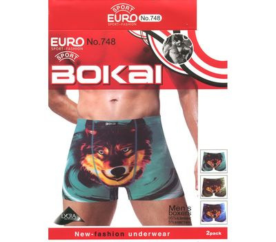 ТРУСЫ МУЖСКИЕ BOKAI 748-82 БОКСЕРЫ ХЛОПОК XL-4XL 69,83руб