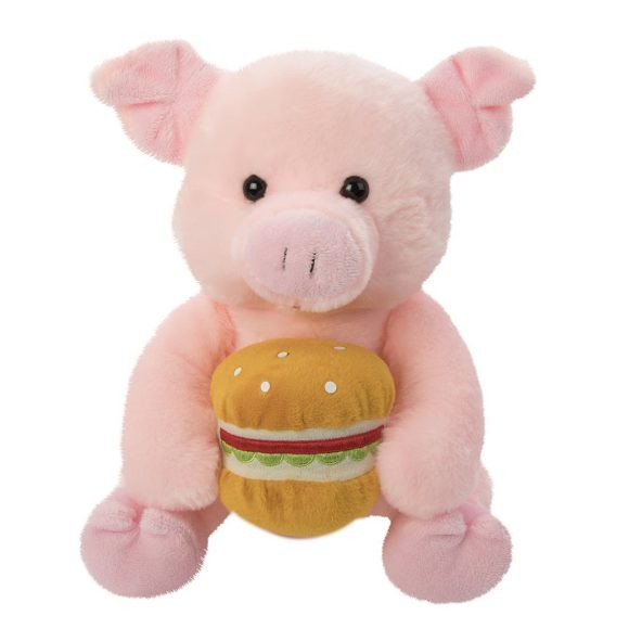 Fluffy Family 681535 Поросенок Обжора с гамбургером 23см - 360,29 руб