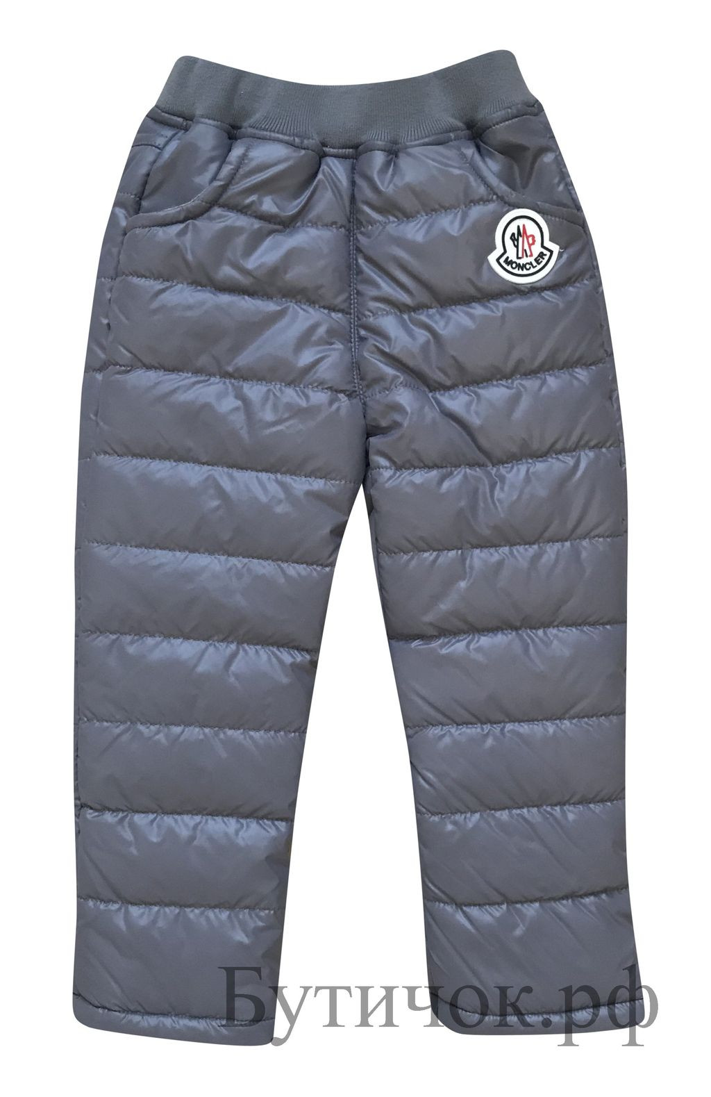 Брюки Moncler серые полоска 900 руб.