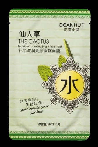 MSKF-01. OEANHUT. The cactus moisture hydrating bright face mask. 