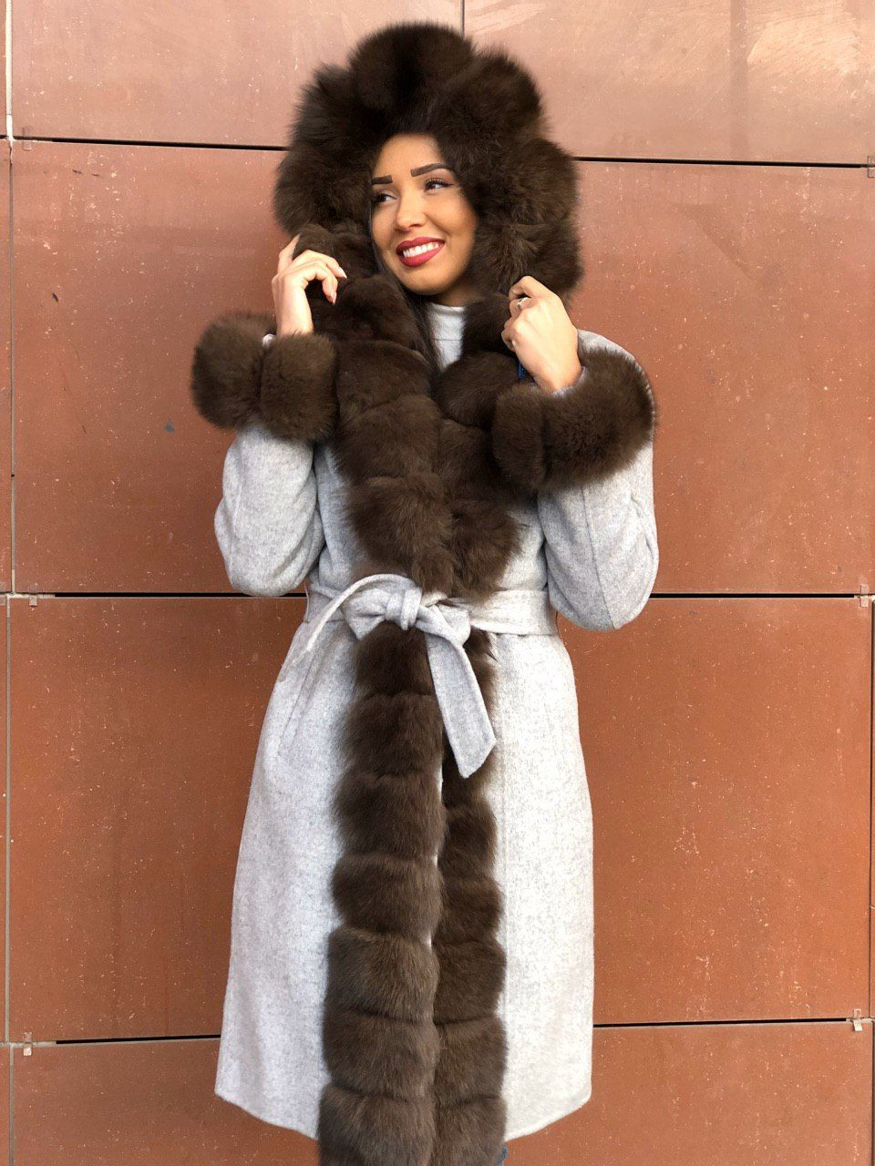 Пальто кашемировое с норкой 20тр