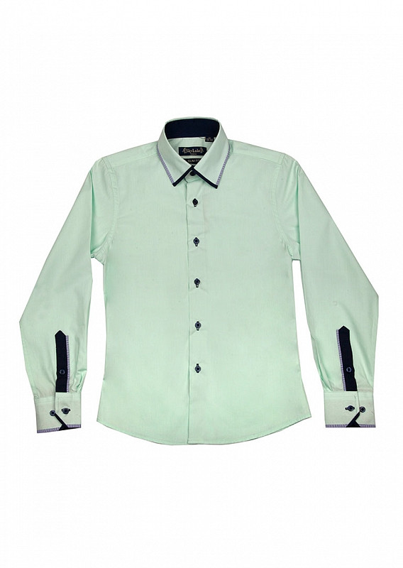 Сорочка для мальчика Premium slim FIT (ШФ-1201) Светло-салатовый 660руб.jpeg