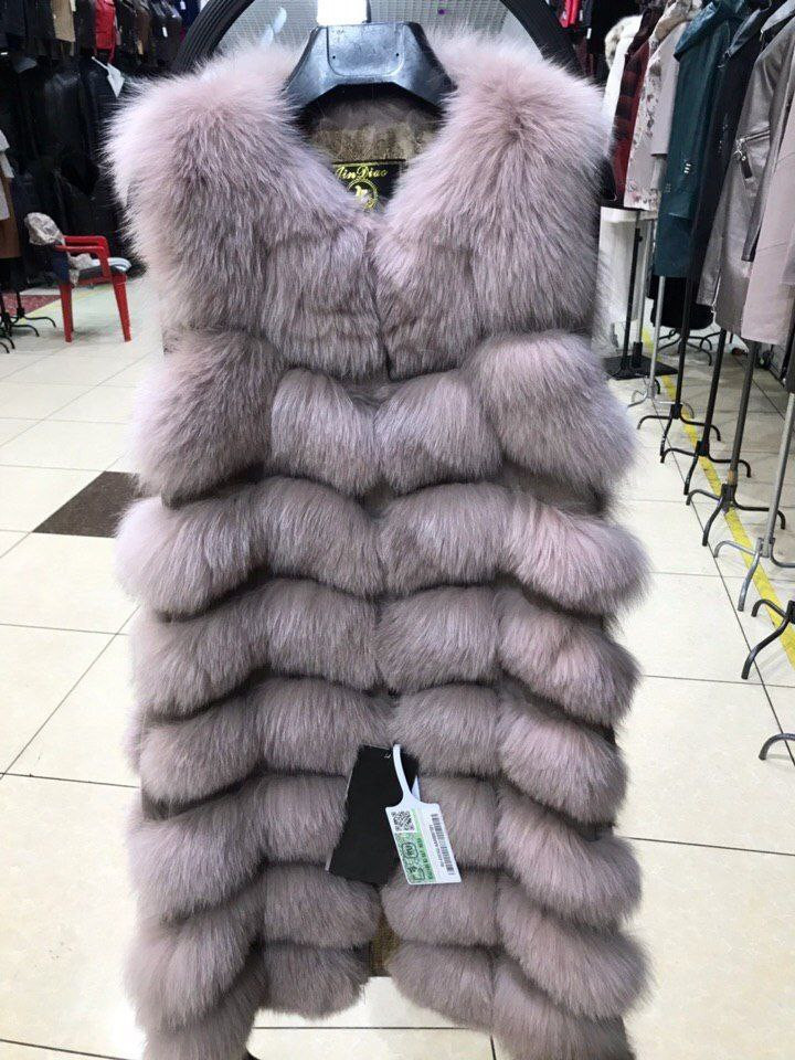 : Жилеты из меха песца на эко/замше АКЦИЯ!!! 5000р