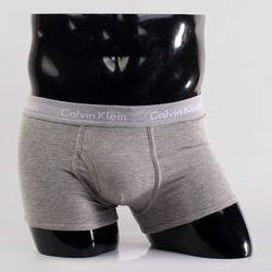 Трусы Calvin Klein 365 серые с серой резинкой A054