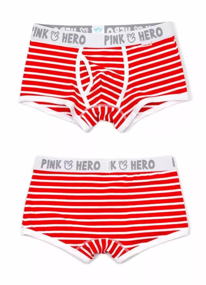 Мужские трусы Pink Hero красные в полоску PH1203-2