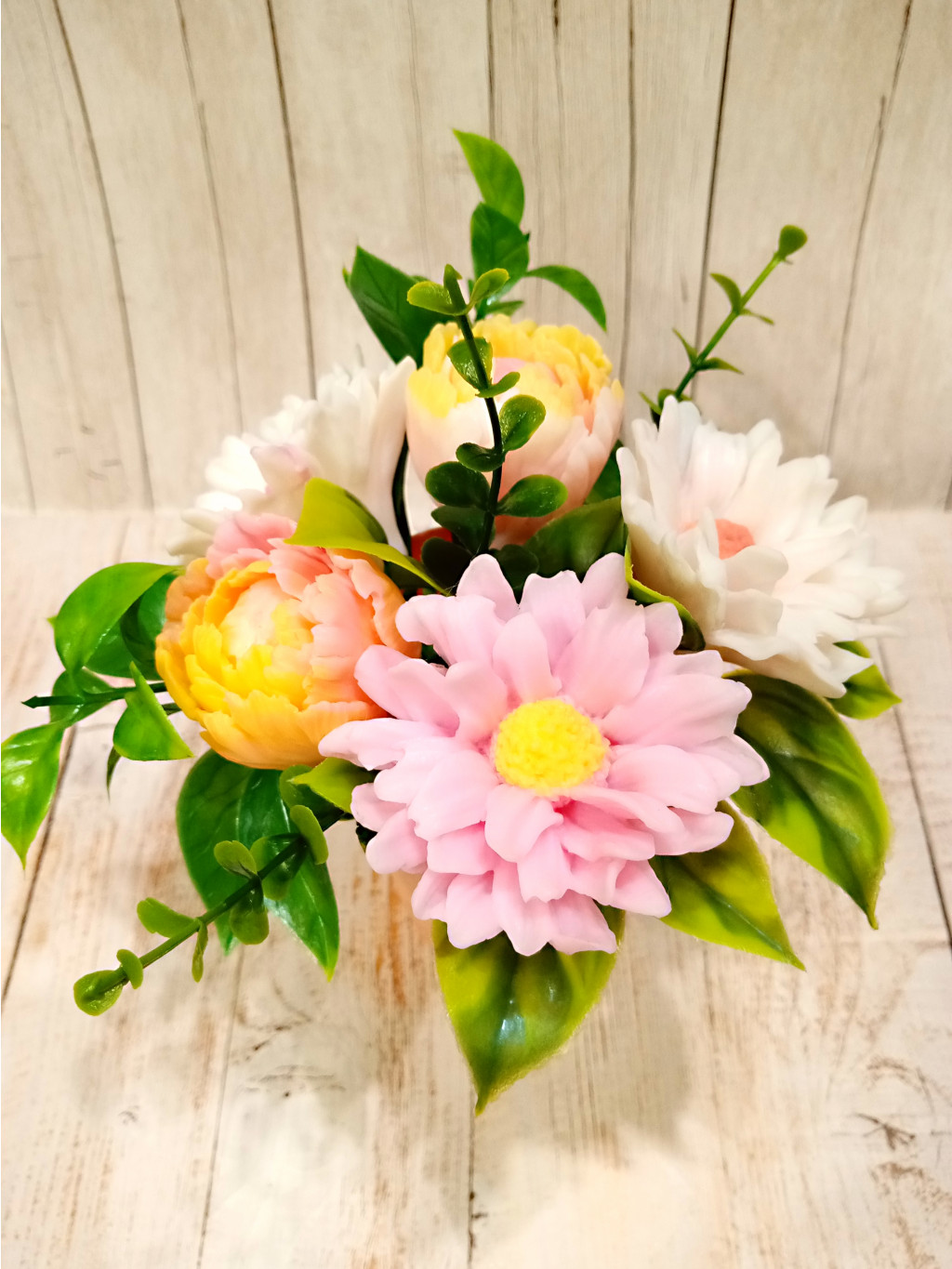 наборчик пионов с хризантемами