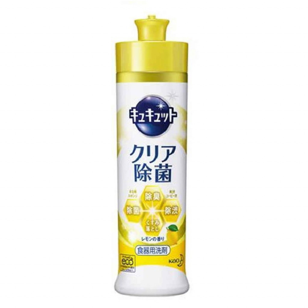 307316 KAO Cucute Clean Bacteria Elimination Lemon Дезинфицирующее средство для мытья посуды, с лимонной кислотой и ароматом лимона, 240мл. - 172,50 руб