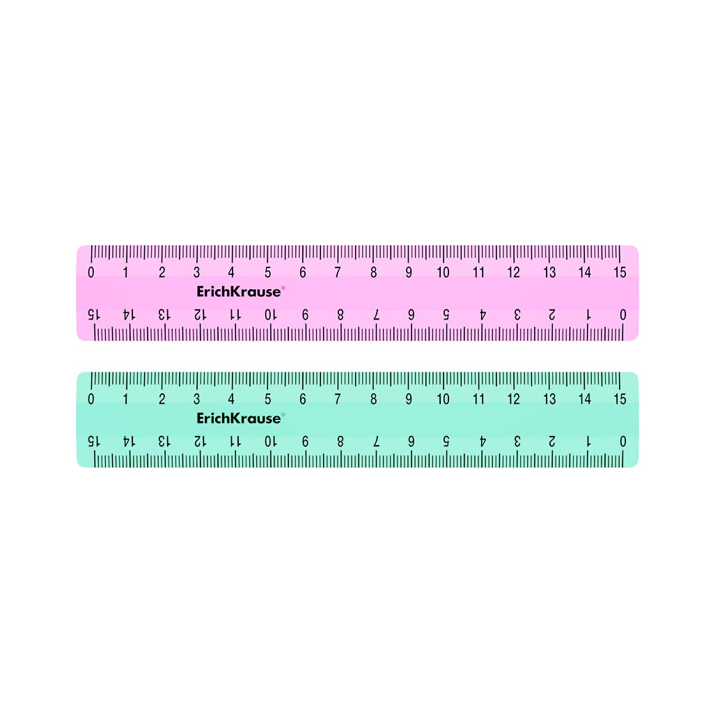 53706 Линейка пластиковая ErichKrause® Pastel Mint, 15см, ассорти из 2 цветов, в коробке-дисплее Цена 22+% в наличии 11 шт.jpg