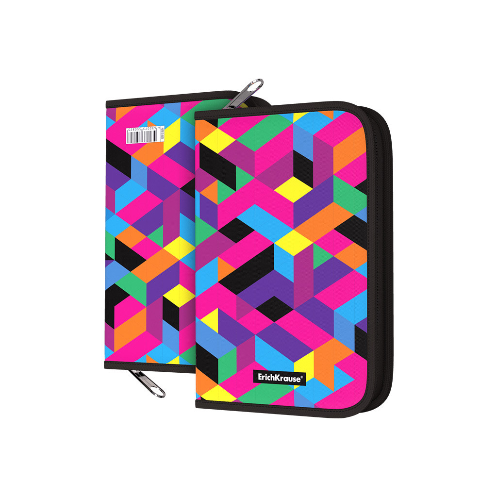 49385 Пластиковый пенал-книжка без наполнения ErichKrause® 135x205x30мм Disco Style Цена 160+% в наличии 1 шт.jpg