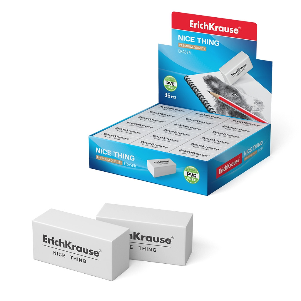 45027 Ластик ErichKrause® Nice Thing (в коробке по 36 шт.) Цена 20,9+% в наличии 24 шт.jpg