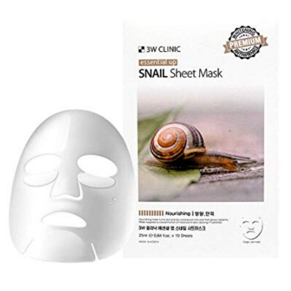       ESSENTIAL UP SNAIL SHEET MASK, 3W Clinic, 25 