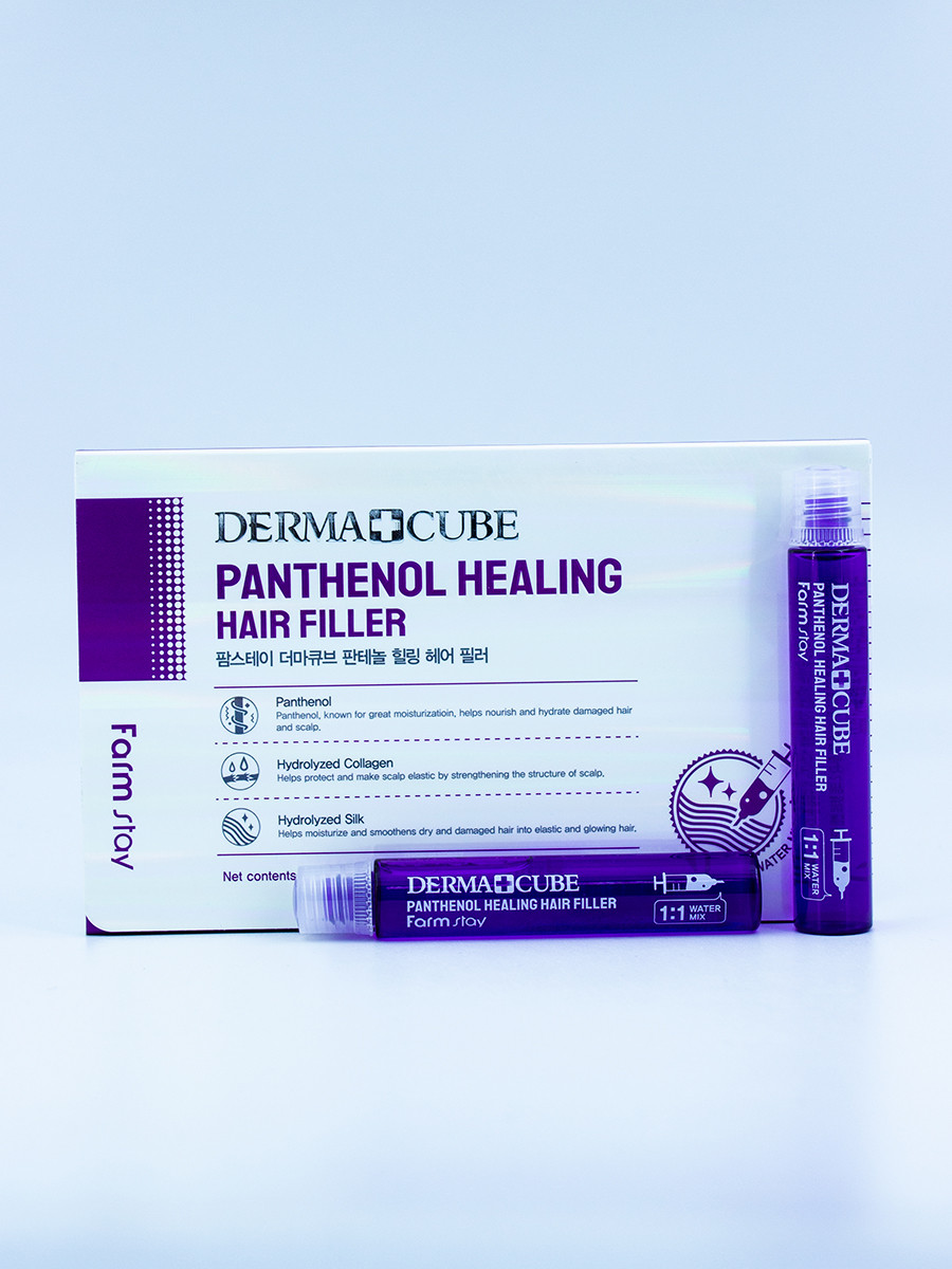 FARMSTAY - ФИЛЛЕР ДЛЯ ВОЛОС И КОЖИ ГОЛОВЫ ПИТАТЕЛЬНЫЙ С ПАНТЕНОЛОМ DERMA CUBE PANTHENOL HEALING HAIR FILLER, 13 ML - 1 ШТ. Цена 36+% в наличии 8 шт.jpeg