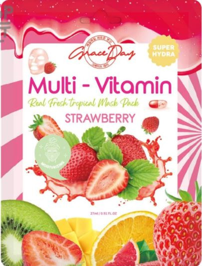 GRACE DAY -          MULTI-VITAMIN STRAWBERRY MASK PACK, 27 ML  22+%   3 .jpeg