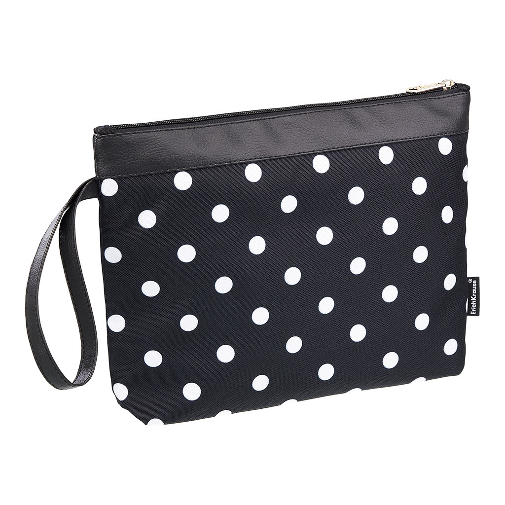 54846 Косметичка ErichKrause® StreetLine 300х250мм Dots in Black Цена 429+% в наличии 3 шт.jpg