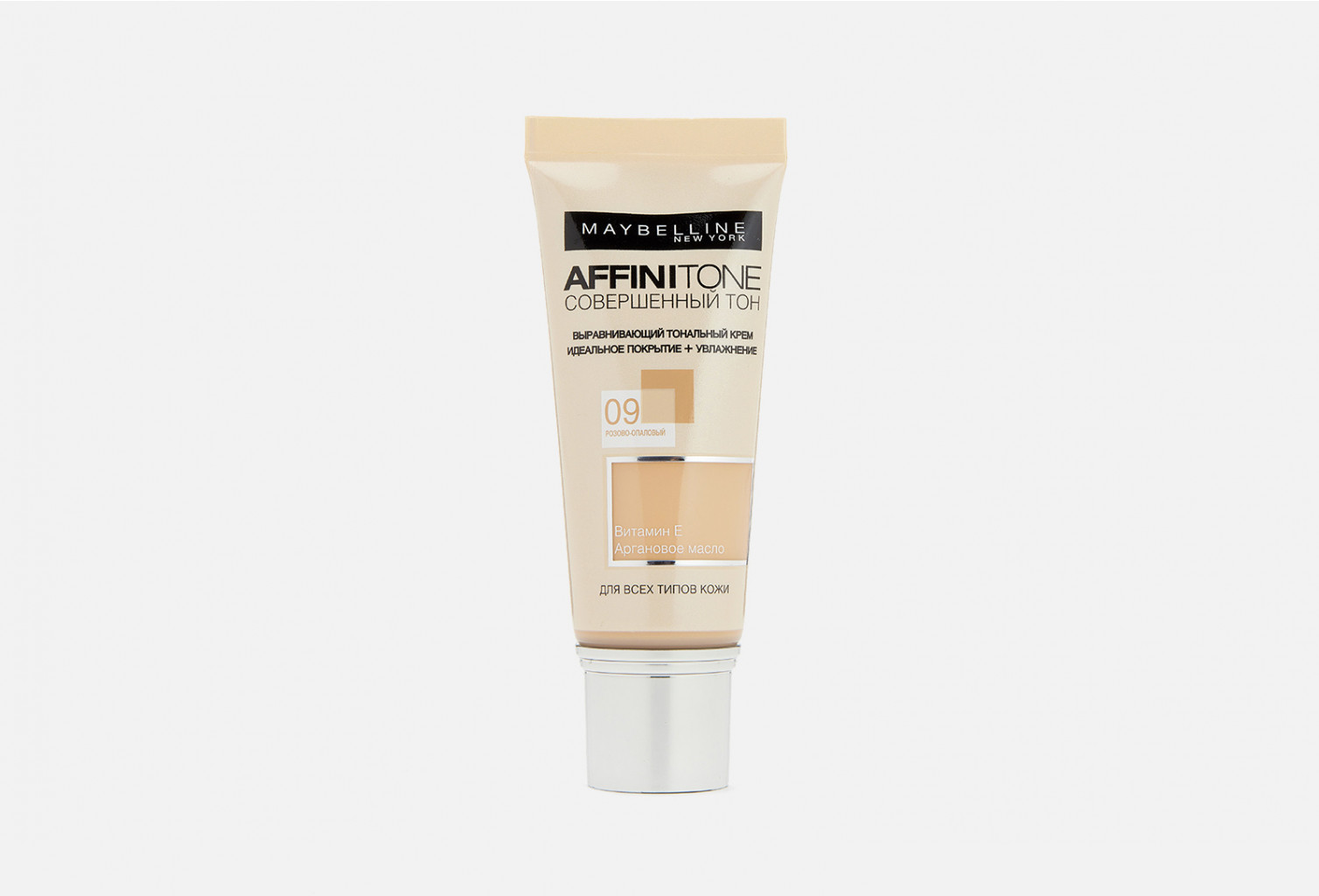 Maybelline New York Affinitone Тональный крем, Тон 09, РОЗОВО-ОПАЛОВЫЙ, 30 мл. Цена 299 р.