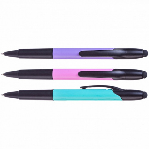РУЧКА Hatber Trio шариковая Автомат.Синяя с текстовыделителем 3 в 1 0,7мм чернила на масл.основе 24шт в картонной Дисплей-витрине Цена 50+% в наличии 188 шт.jpg