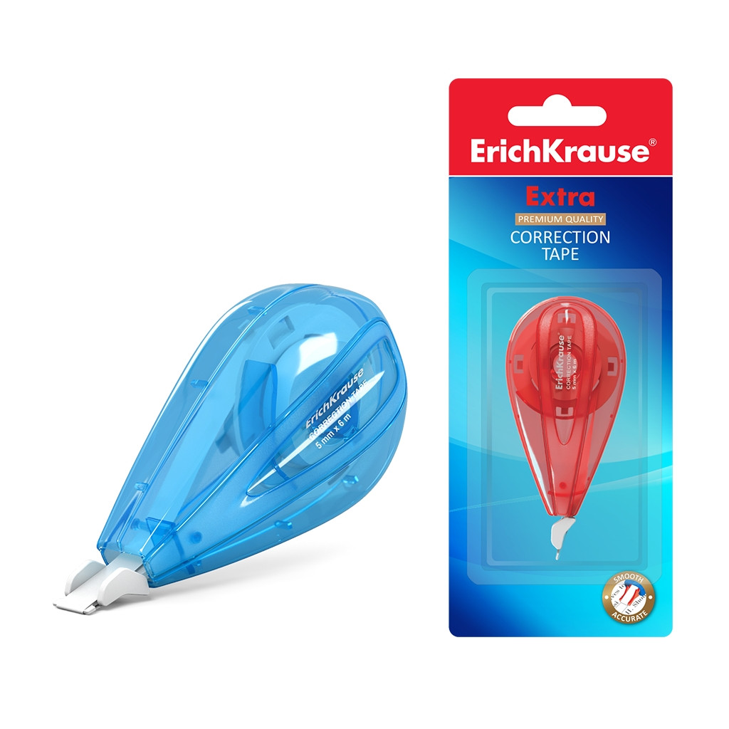 34639 Корректирующая лента ErichKrause® Extra, 5мм х 6м (в блистере по 1 шт.) Цена 119+% в наличии 16 шт.jpg